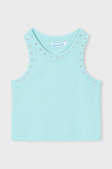 Mayoral top dziecięcy kolor turkusowy 3021