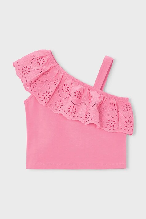 Mayoral top dziecięcy kolor różowy 3022