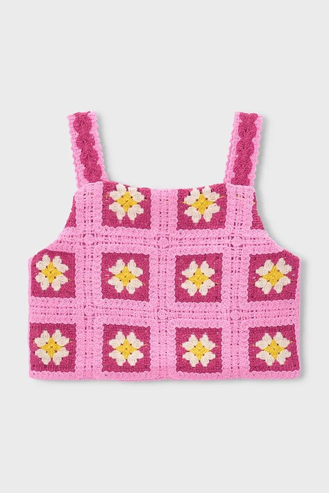 Mayoral top dziecięcy kolor różowy 3029