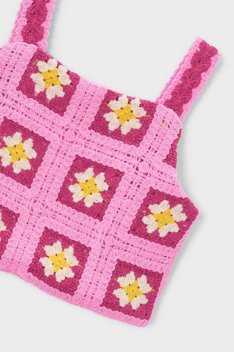 Mayoral top dziecięcy kolor różowy 3029