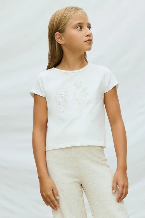 Mayoral t-shirt dziecięcy kolor biały 6002