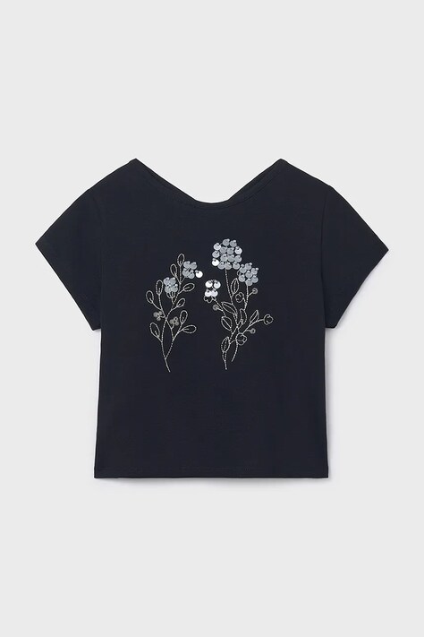 Mayoral t-shirt dziecięcy kolor czarny 6002