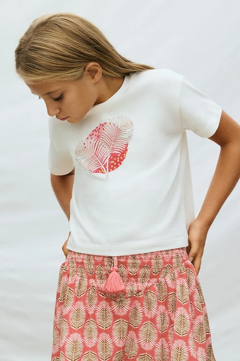 Mayoral t-shirt bawełniany dziecięcy kolor biały 6005