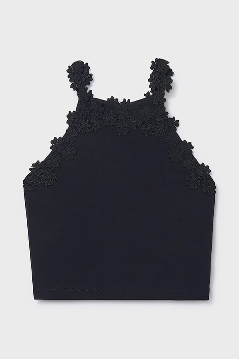 Mayoral top dziecięcy kolor czarny 6015