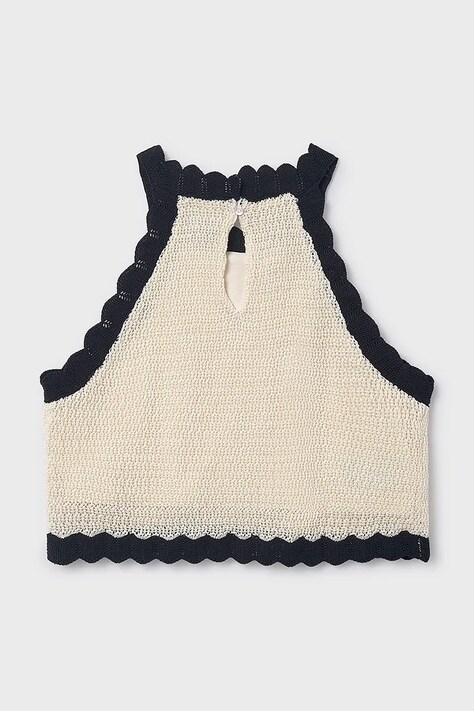 Mayoral top bawełniany dziecięcy kolor biały 6021