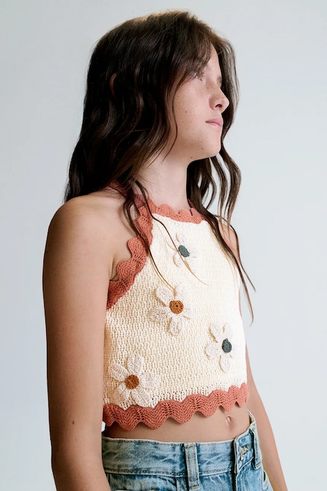 Mayoral top bawełniany dziecięcy kolor biały 6021