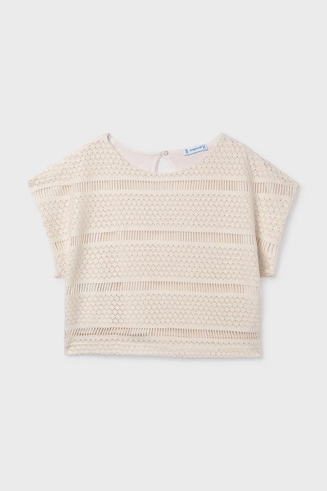 Παιδικό μπλουζάκι Mayoral χρώμα: μπεζ, 6022