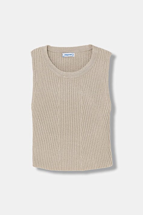 Mayoral top dziecięcy kolor beżowy 6026