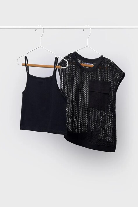 Mayoral t-shirt dziecięcy kolor czarny 6160