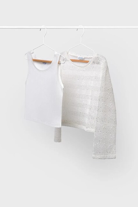 Mayoral longsleeve dziecięcy kolor biały 6161