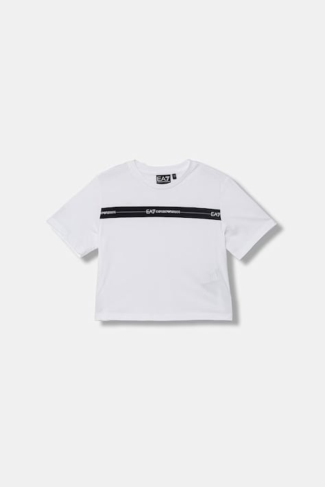 EA7 Emporio Armani t-shirt dziecięcy bawełniany biały 7G000207 AF12503