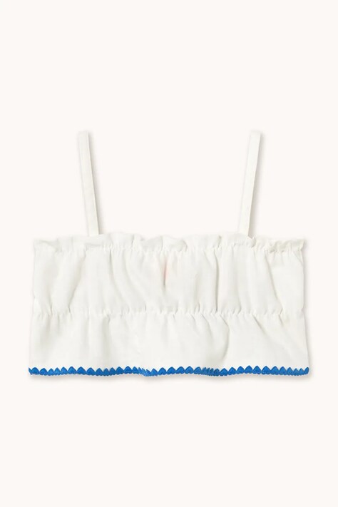 Дитячий топ з додаванням льону Tinycottons SWANS BOWS LINEN TOP — фото 3