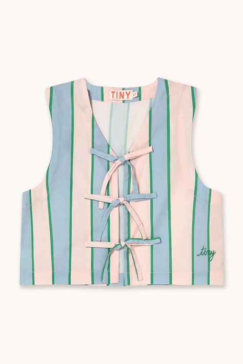 Дитяча бавовняна сорочка Tinycottons RETRO STRIPES BOWS VEST — фото 2