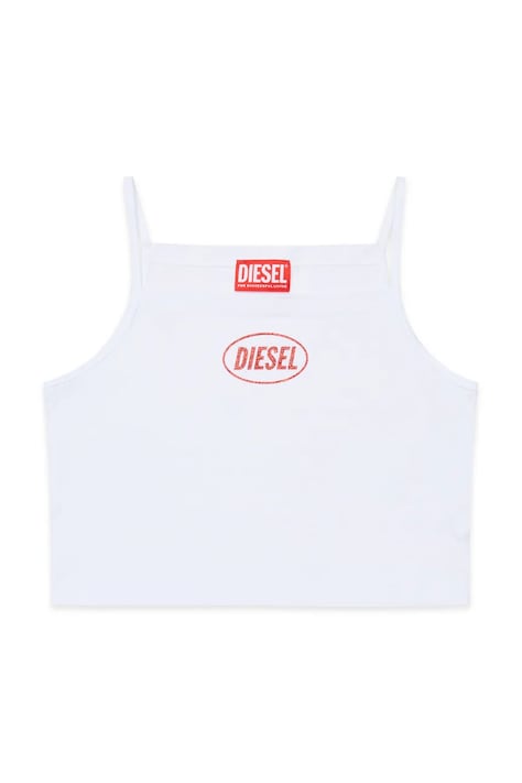 Детски памучен топ Diesel TEDIM T-SHIRT в бяло J02584