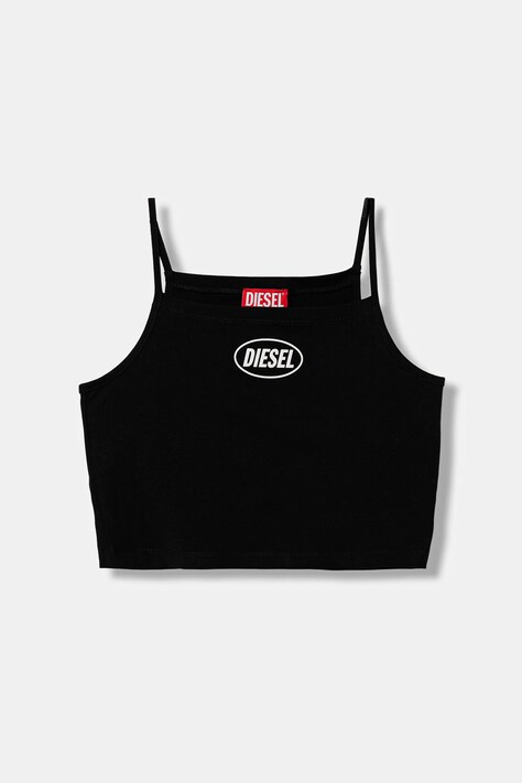 Diesel top bawełniany dziecięcy TEDIM T-SHIRT kolor czarny J02584