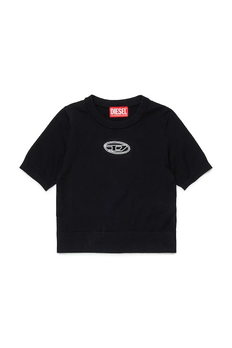 Diesel tricou de bumbac pentru copii KMARIGA KNITWEAR culoarea negru, J02654