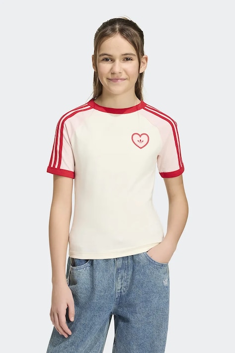 adidas Originals tricou copii culoarea bej, KT0837
