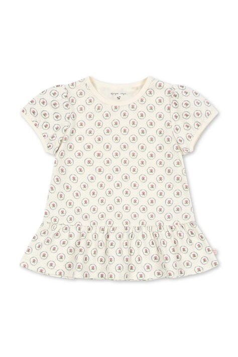 Konges Sløjd t-shirt bawełniany dziecięcy CLASSIC TEE GOTS kolor beżowy KS104735