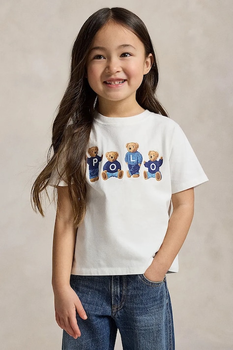 Polo Ralph Lauren tricou de bumbac pentru copii culoarea alb, 312A11851001