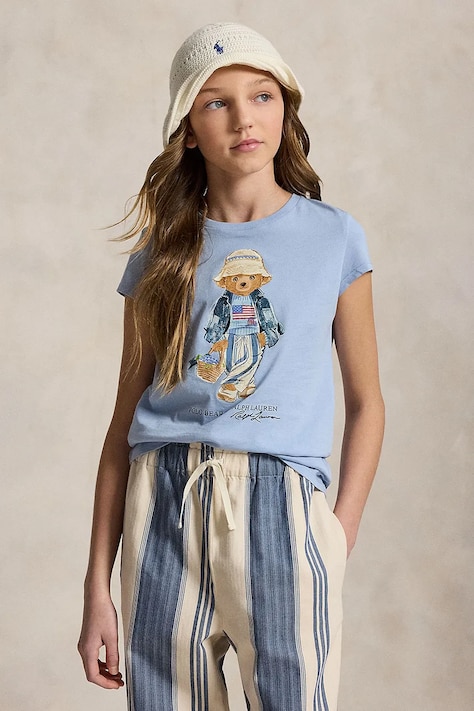 Polo Ralph Lauren t-shirt basic dziecięcy bawełniany niebieski 313A11759002