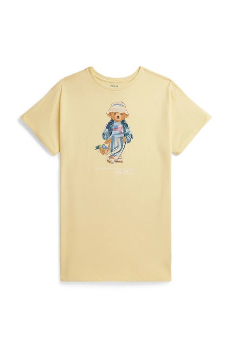 Polo Ralph Lauren t-shirt basic dziecięcy bawełniany żółty 313A11850001
