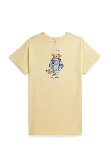 Polo Ralph Lauren t-shirt basic dziecięcy bawełniany żółty 313A11850001