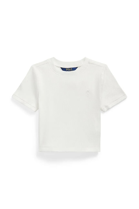 Detské bavlnené tričko Polo Ralph Lauren biela farba, 313A96144001