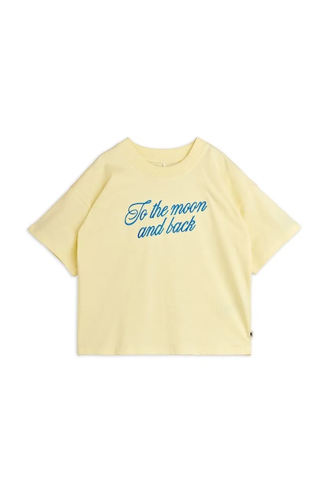 Mini Rodini t-shirt dziecięcy bawełniany żółty 26220164