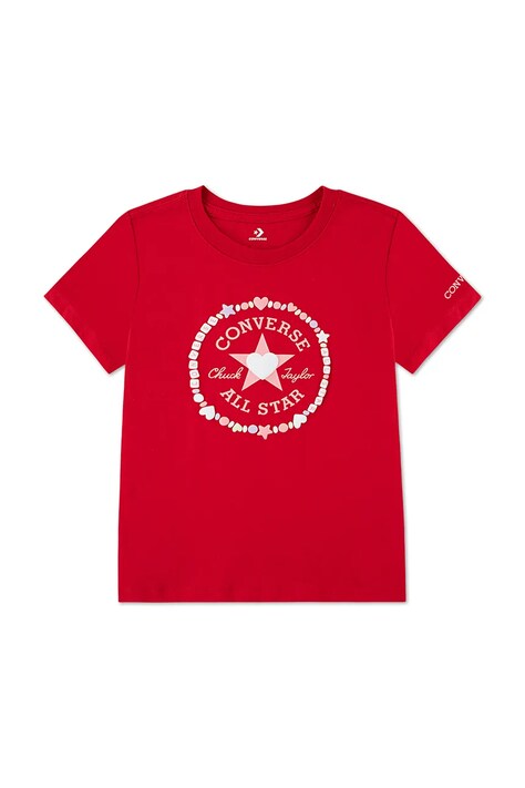 Converse t-shirt dziecięcy kolor czerwony 4CJ522