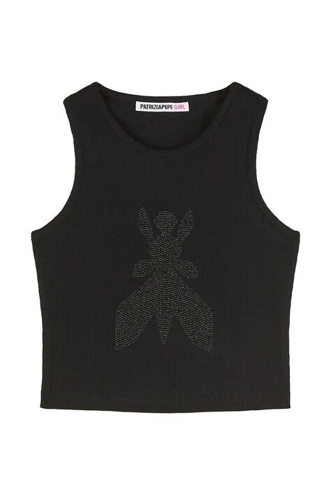 Παιδικό top Patrizia Pepe J267 χρώμα: μαύρο, 7M0977