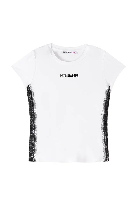 Patrizia Pepe t-shirt dziecięcy J051 kolor biały 7M0965