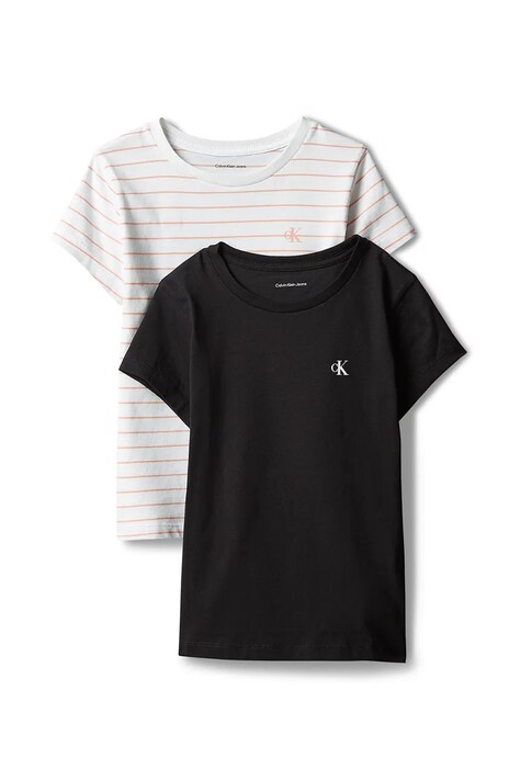 Calvin Klein Jeans T-shirt dziecięcy bawełniany biały LVCKSJA51G