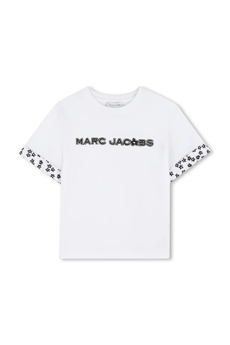 Παιδικό βαμβακερό μπλουζάκι Marc Jacobs χρώμα: άσπρο, W60741