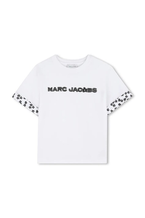Παιδικό βαμβακερό μπλουζάκι Marc Jacobs χρώμα: άσπρο, W60741