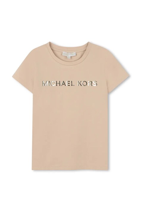 Michael Kors t-shirt dziecięcy kolor brązowy R30603