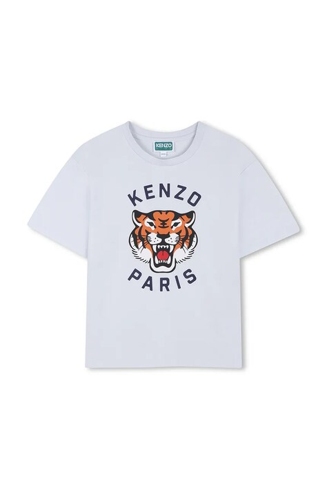Kenzo Kids t-shirt bawełniany dziecięcy kolor niebieski K61804
