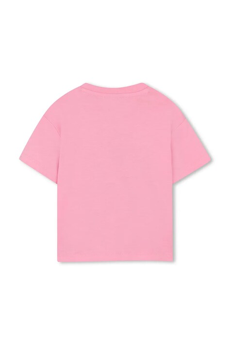 Kenzo Kids t-shirt bawełniany niemowlęcy kolor różowy K61818