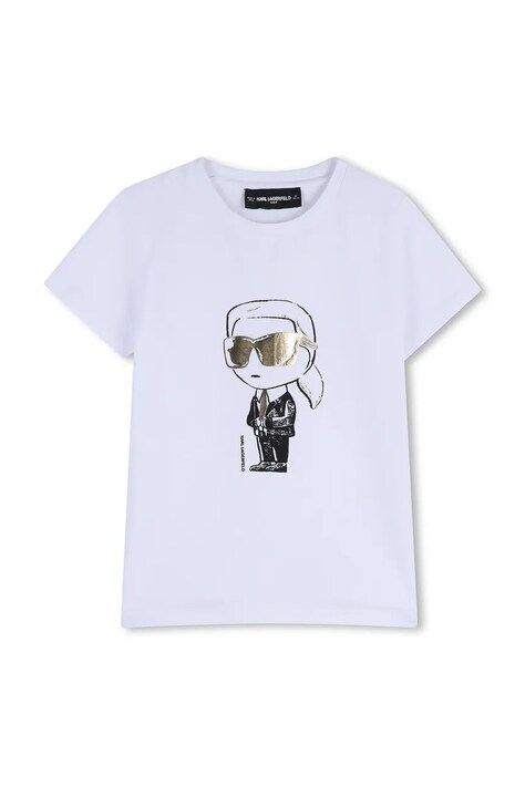 Karl Lagerfeld t-shirt dziecięcy kolor biały Z31160