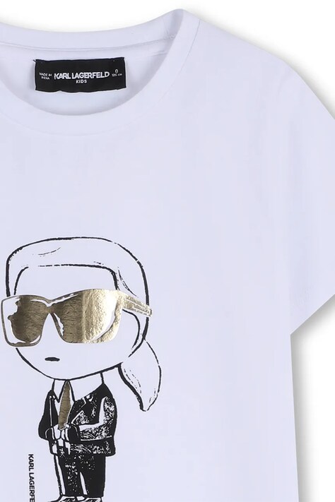 Karl Lagerfeld t-shirt dziecięcy kolor biały Z31160