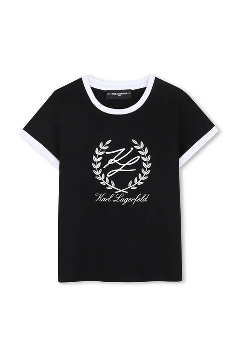 Karl Lagerfeld t-shirt dziecięcy kolor czarny Z31154