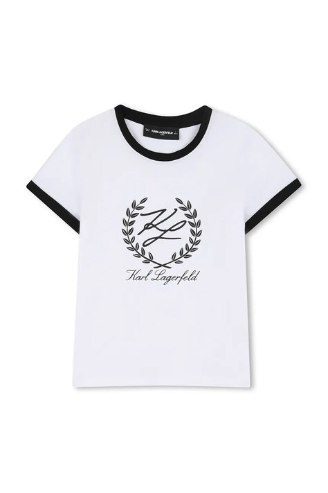 Karl Lagerfeld t-shirt dziecięcy kolor biały Z31154