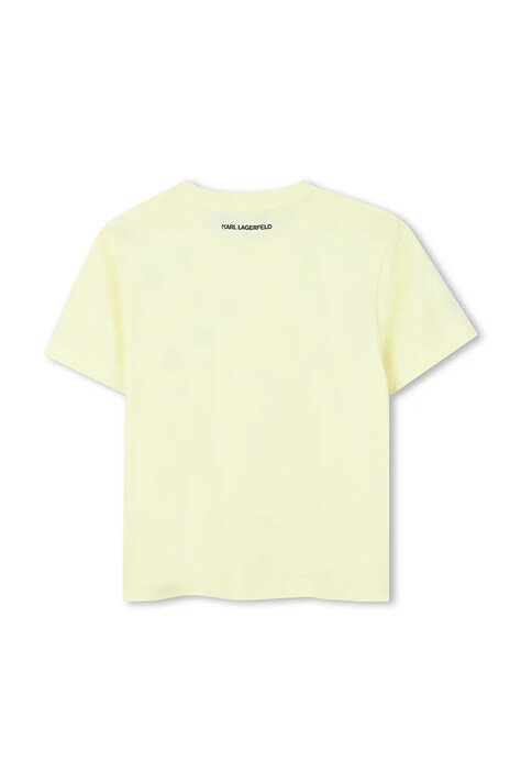 Karl Lagerfeld t-shirt dziecięcy kolor żółty Z31162