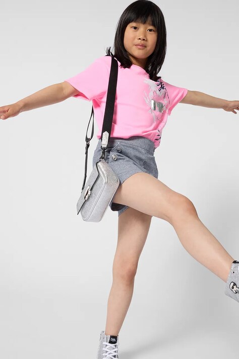 Karl Lagerfeld t-shirt dziecięcy kolor różowy Z31161