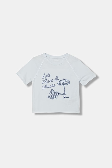 Guess t-shirt dziecięcy bawełniany niebieski J6GI08 K8HM4