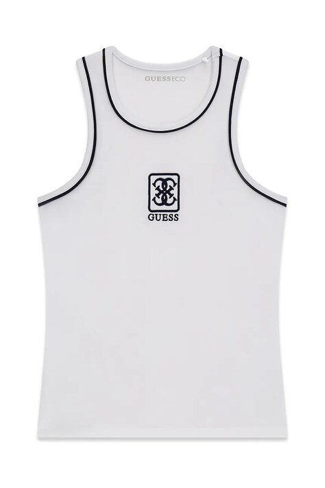 Guess top dziecięcy z bawełną biały J6GI11 K6YW4