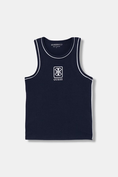 Guess top dziecięcy z bawełną granatowy J6GI11 K6YW4