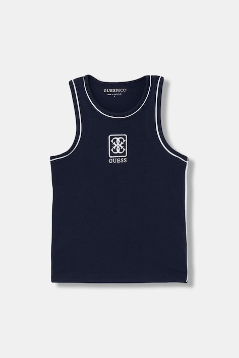 Guess top dziecięcy z bawełną granatowy J6GI11 K6YW4