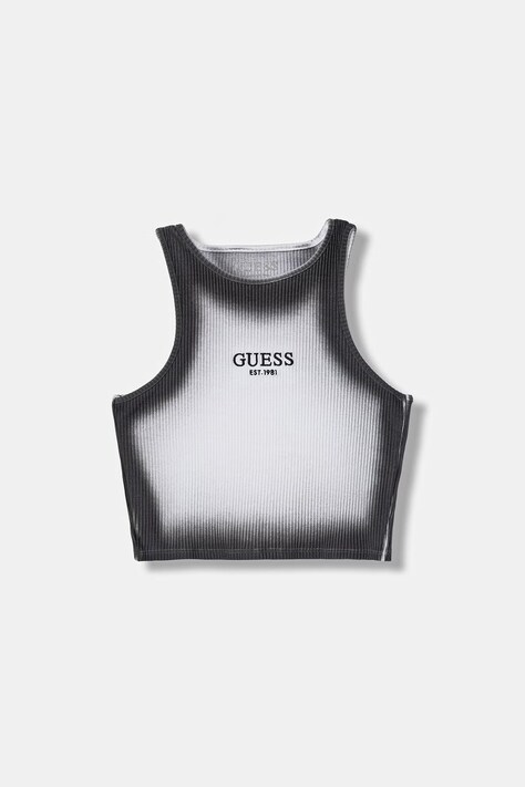 Guess top dziecięcy bawełniany z elastanem czarny J6GI22 KCSK4