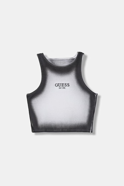 Guess top dziecięcy bawełniany z elastanem czarny J6GI22 KCSK4