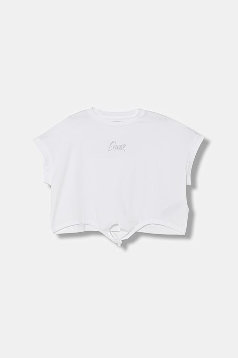 Guess t-shirt dziecięcy bawełniany z elastanem biały J6GI29 K6YW4
